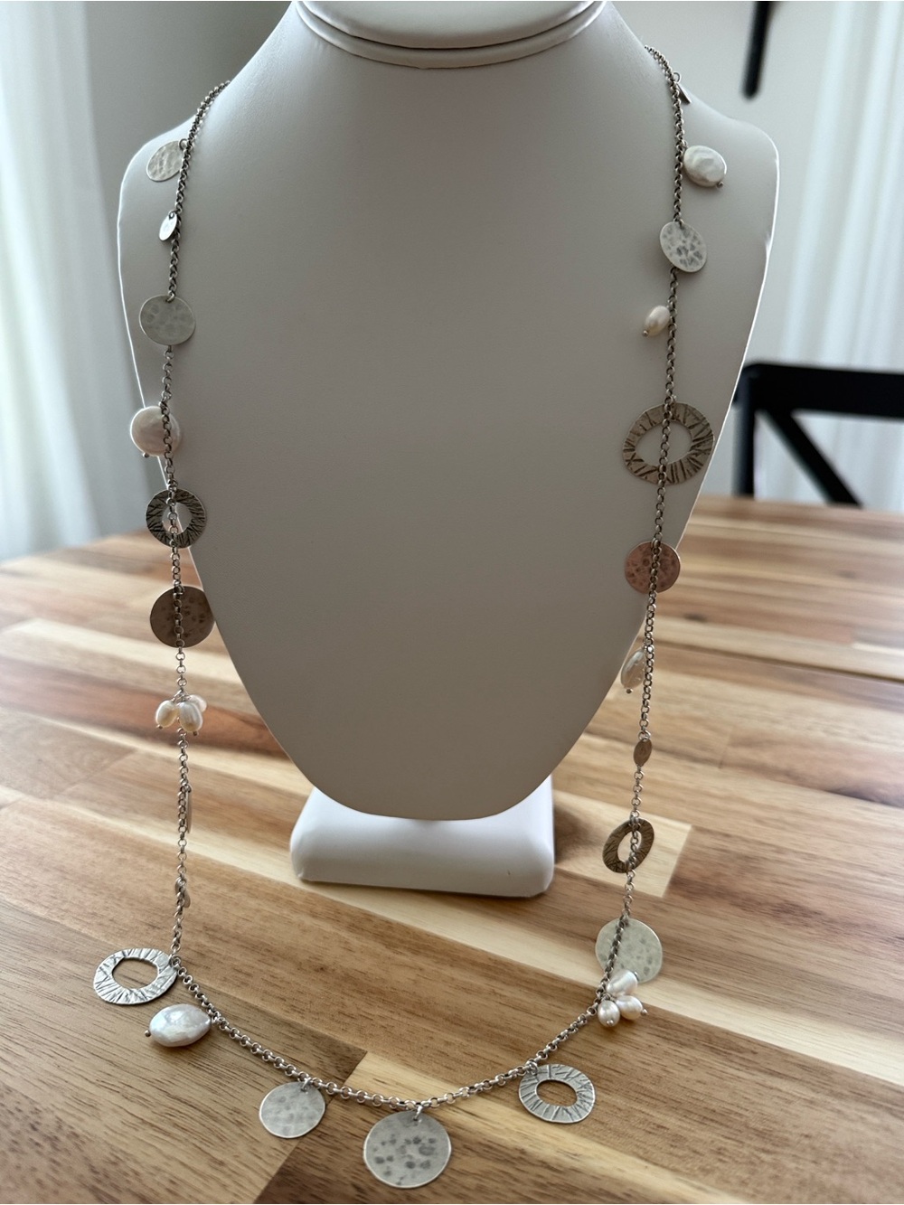 Silpada Sterling Silver “Pearl of Girl” 36” Necklace N2197